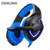 ONIKUMA Casque Gaming Stéréo pour PS4 Xbox One, K1-B Casque Gamer Anti Bruit Audio Basse de 3,5 mm Filaire avec Micro et Contrôle de Volume pour PC, Mac, iPad et Smartphones
