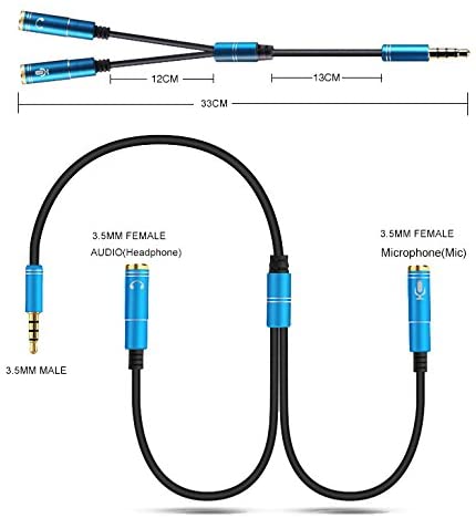 Separate mic and online headphone jack