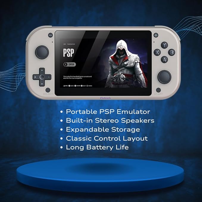 Cubonic MI7 Portable Gaming Console, Gray, 4.3-Inch HD Display, 20000+ Preloaded Retro Games, Built-in Stereo Speakers, Expandable Storage, Classic Controls, Long Battery Life - Image 2