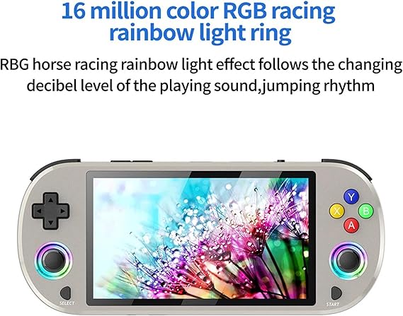 M22 Pro Retro Handheld Game Console with Video Game Controller, 5 Inch Display Portable Mini Gaming Console with 3D Games, 30+ Emulators, 3000mAh, 16 Million Color RGB Joystick Lighting - Image 3