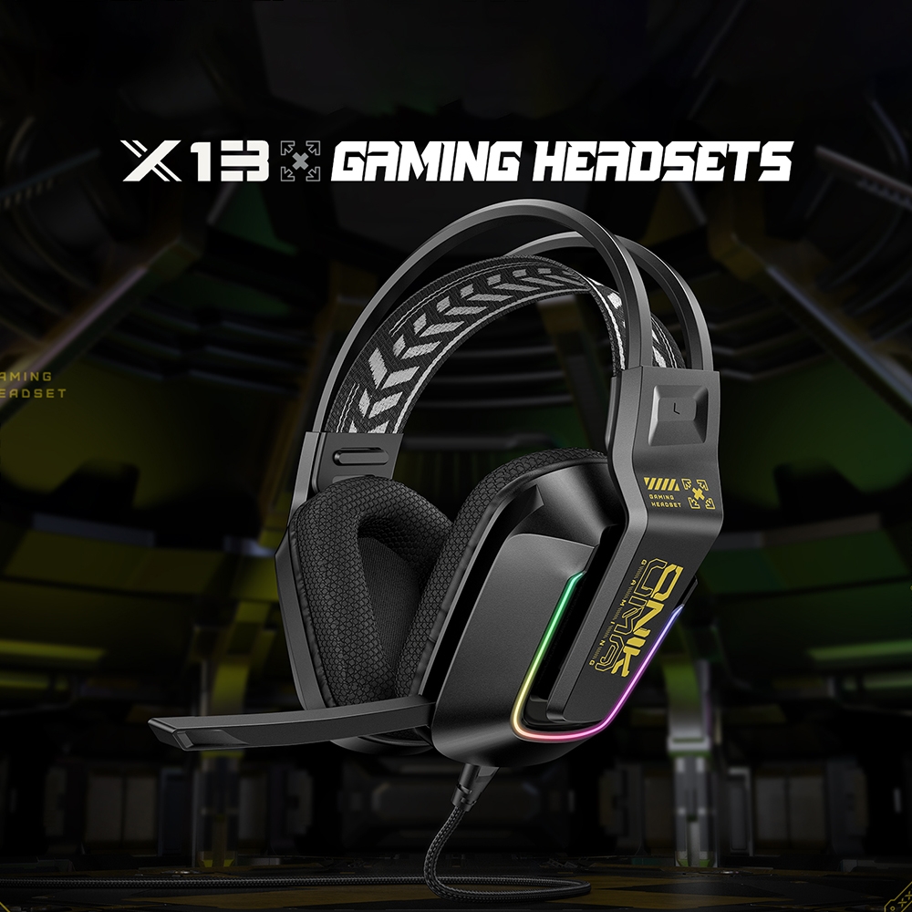 ONIKUMA X13 RGB Colorful Lighting Wired Gaming Headset with Microphone - Image 4