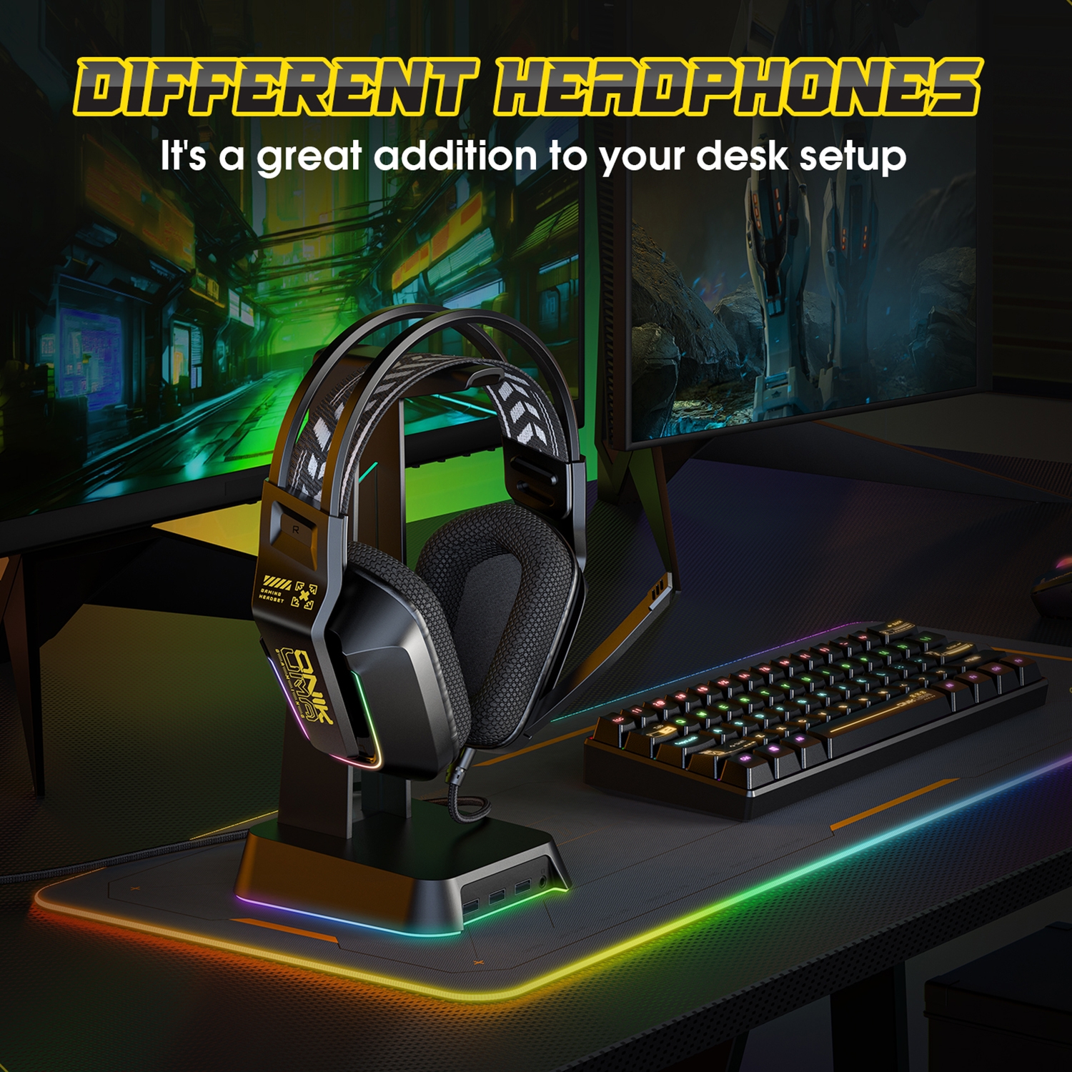 ONIKUMA X13 RGB Colorful Lighting Wired Gaming Headset with Microphone - Image 5