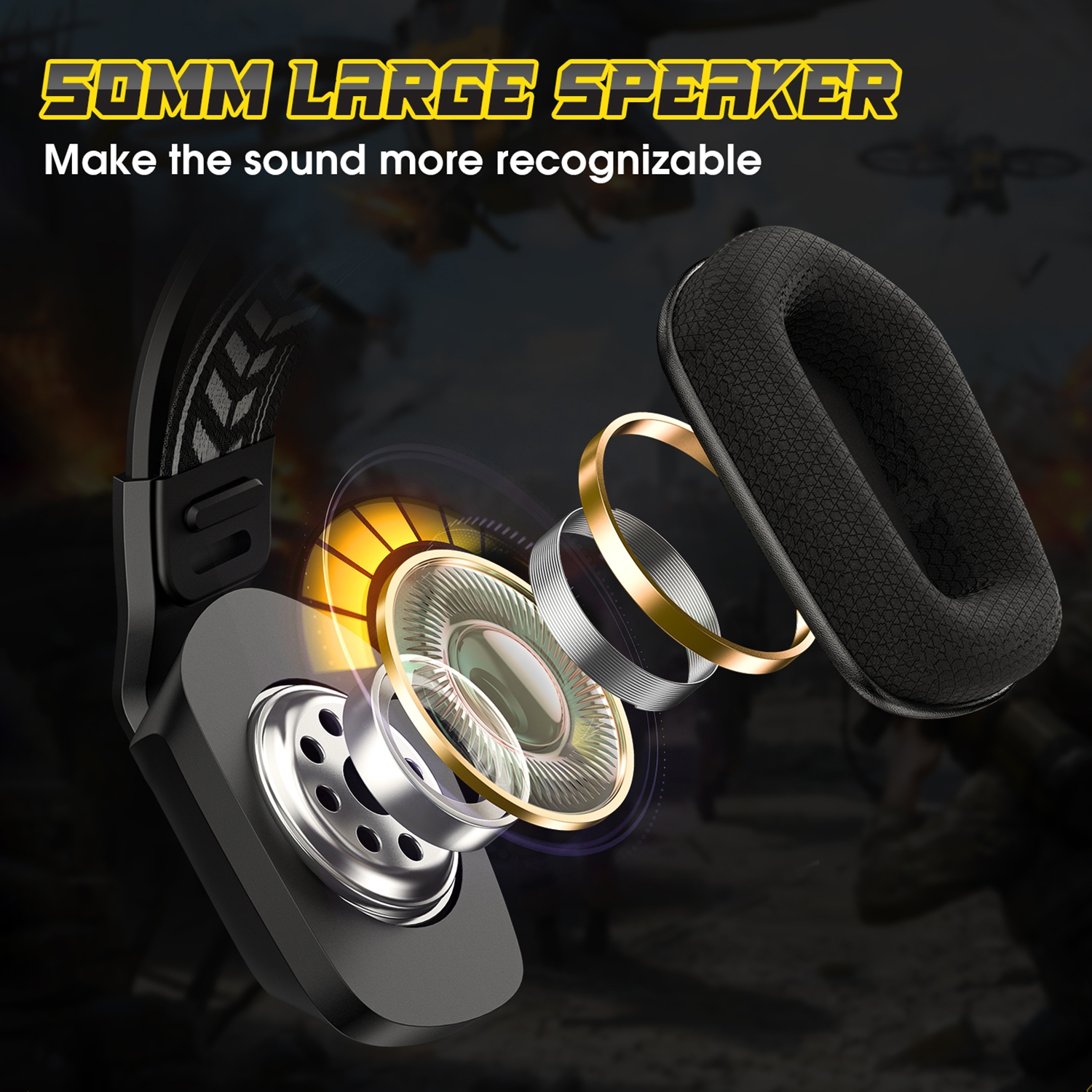 ONIKUMA X13 RGB Colorful Lighting Wired Gaming Headset with Microphone - Image 6