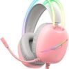 Onikuma X33 RGB Rose Casque Gaming