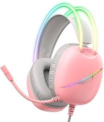 Onikuma X33 RGB Rose Casque Gaming